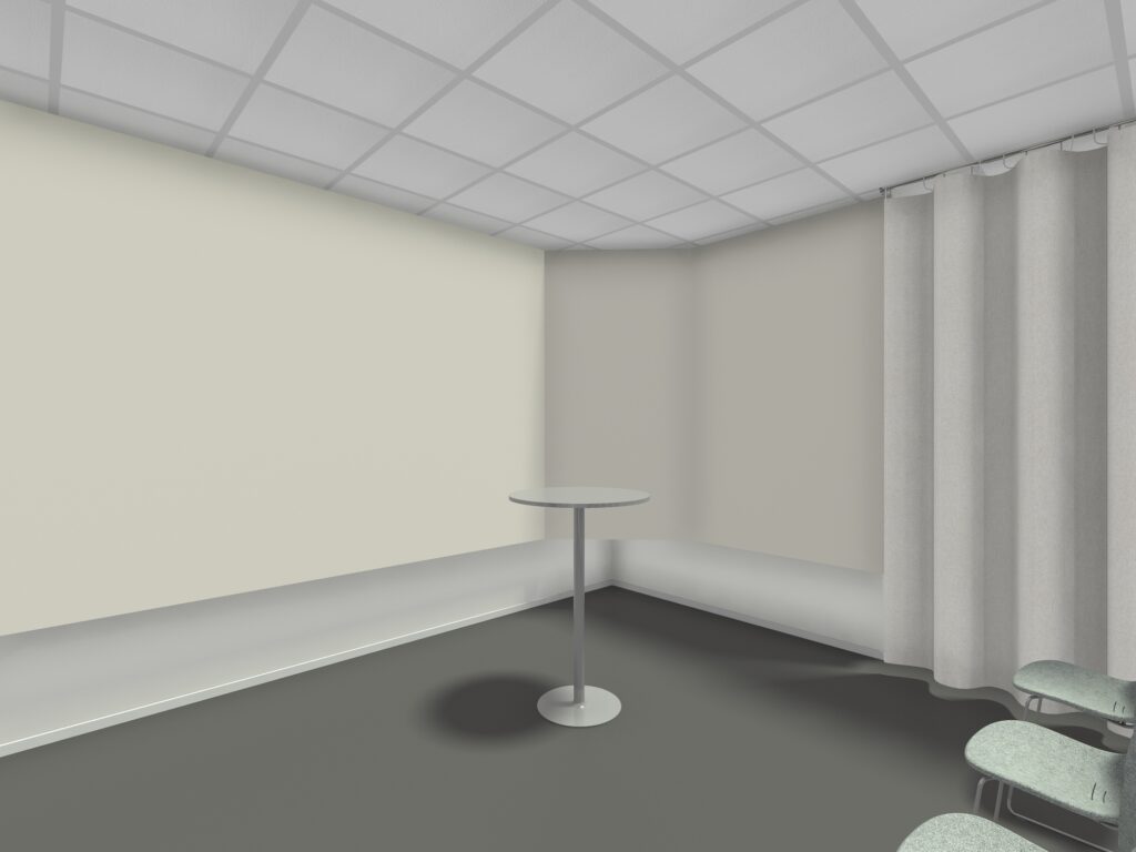 Visualisierung TV-Studio Moderationsecke