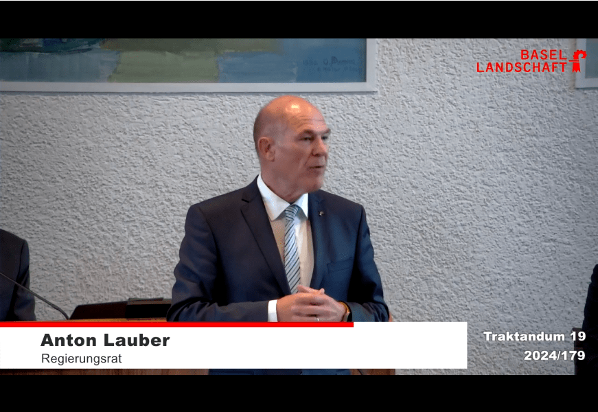 Regierungsrat Lauber spricht