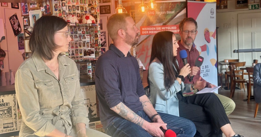 Seraina Degen, Arno Balmer, Seraina Degen, Patrick Künzle im Gespräch